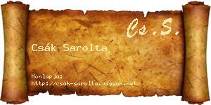 Csák Sarolta névjegykártya