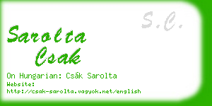 sarolta csak business card